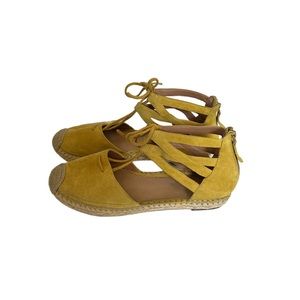 Caslon Suede Mustard Yellow Espadrille Flats